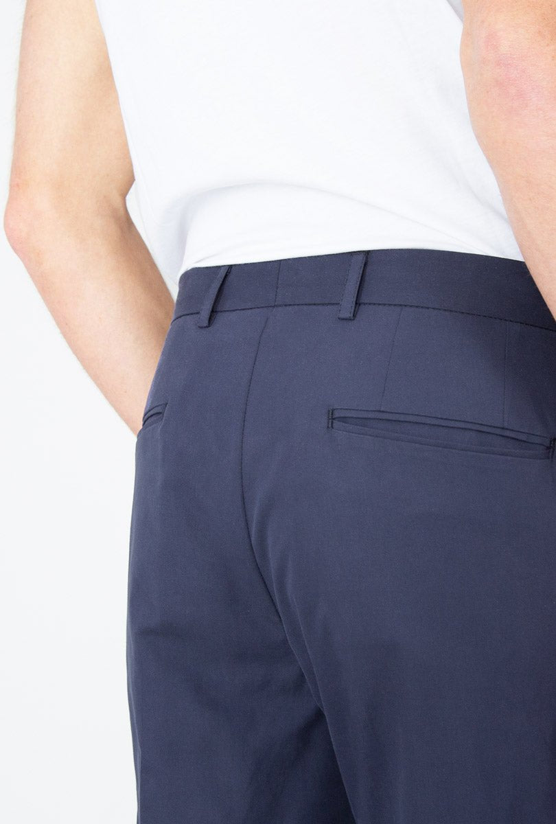 PANTALÓN AZUL MARINO 100% ALGODÓN - H&F - PANTALON - PANTALÓN AZUL MARINO 100% ALGODÓN - HFPTSS221938 - 38 - 