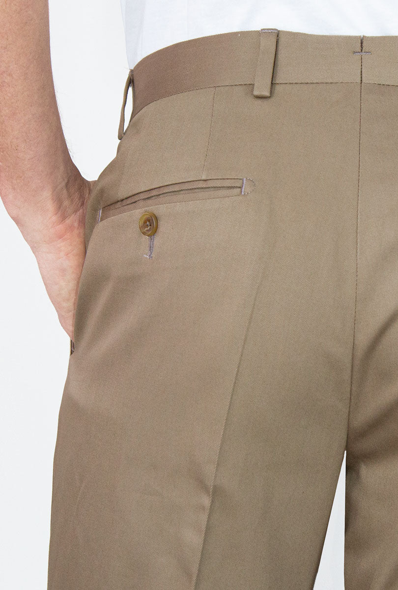 PANTALÓN CAFÉ 100% ALGODÓN - H&F - PANTALON - PANTALÓN CAFÉ 100% ALGODÓN - HFPTSS222038 - 38 - 