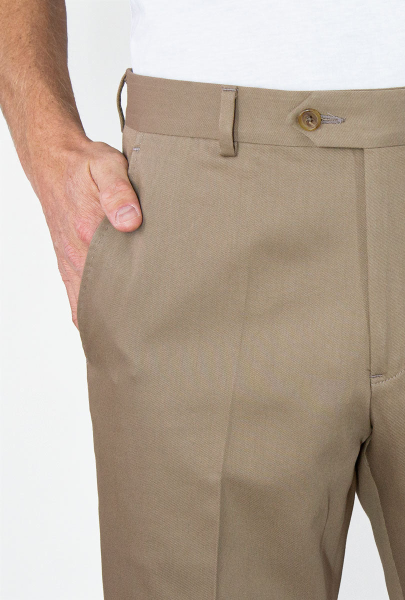 PANTALÓN CAFÉ 100% ALGODÓN - H&F - PANTALON - PANTALÓN CAFÉ 100% ALGODÓN - HFPTSS222038 - 38 - 