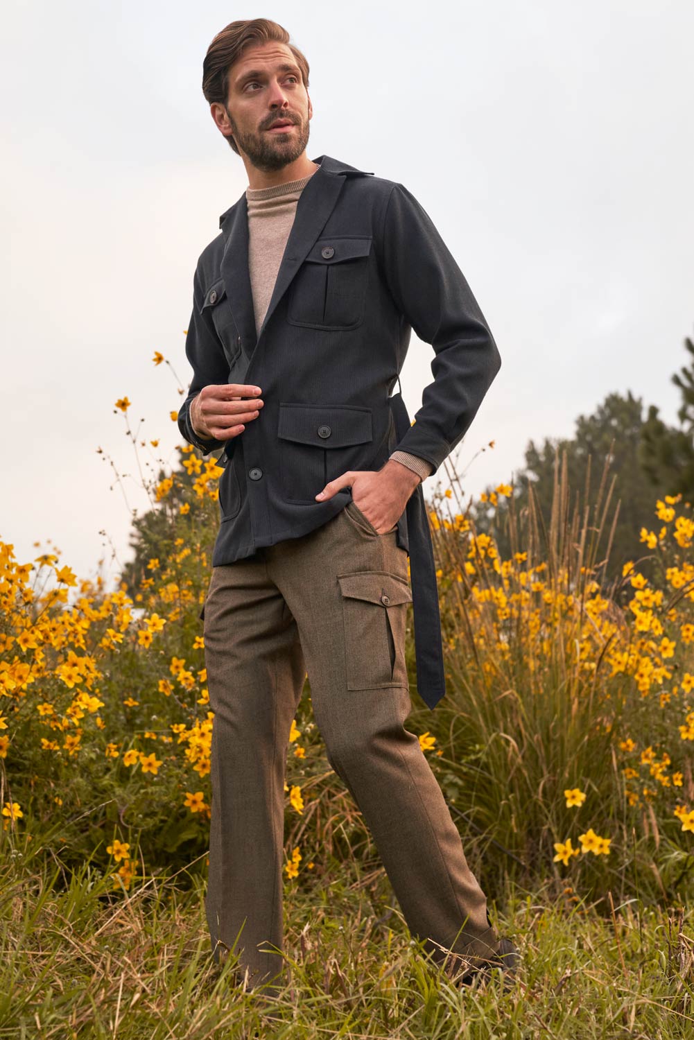 PANTALÓN CARGO CAFÉ - H&F - PANTALON - PANTALÓN CARGO CAFÉ - HFPTAW220238 - 38 - 