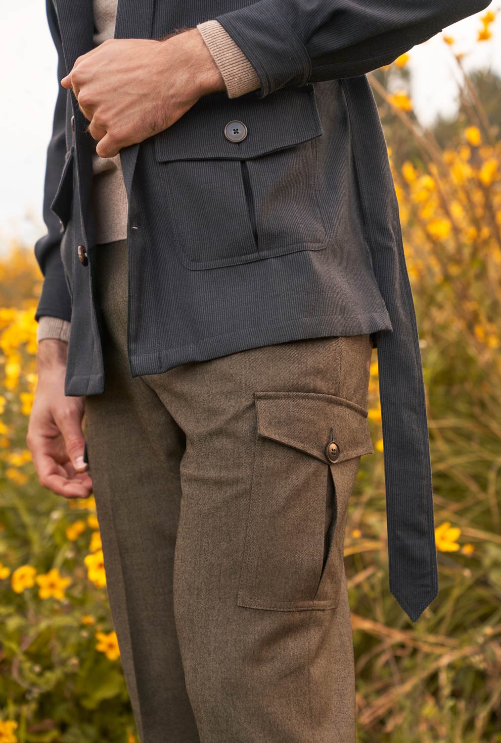 PANTALÓN CARGO CAFÉ - H&F - PANTALON - PANTALÓN CARGO CAFÉ - HFPTAW220238 - 38 - 