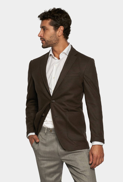 SACO DE FRANELA CAFÉ - H&F - SACO - SACO DE FRANELA CAFÉ - HFSTAW192546 - 46 - 