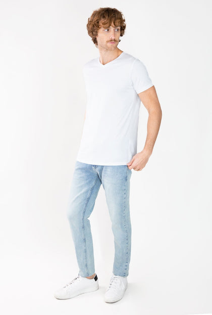 T - SHIRT BLANCA CUELLO V 100% CO - H&F - T - SHIRT - T - SHIRT BLANCA CUELLO V 100% CO - HFTS2003XCH - XCH - 
