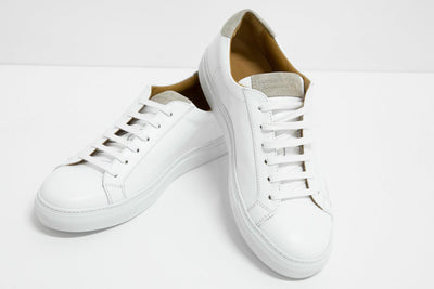 TENNIS DE PIEL BLANCO GRIS - H&F - ZAPATOS - TENNIS DE PIEL BLANCO GRIS - HFZPSS2202400 - 40 - 