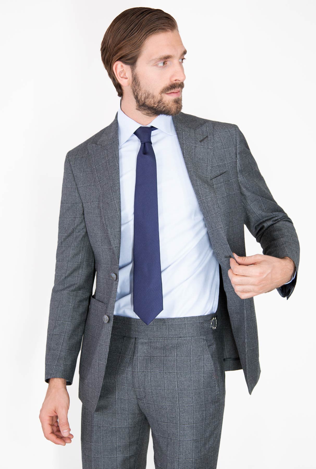 TRAJE GRIS PRÍNCIPE DE GALES - H&F - TRAJE - TRAJE GRIS PRÍNCIPE DE GALES - HFTTAW222146 - 46 - 