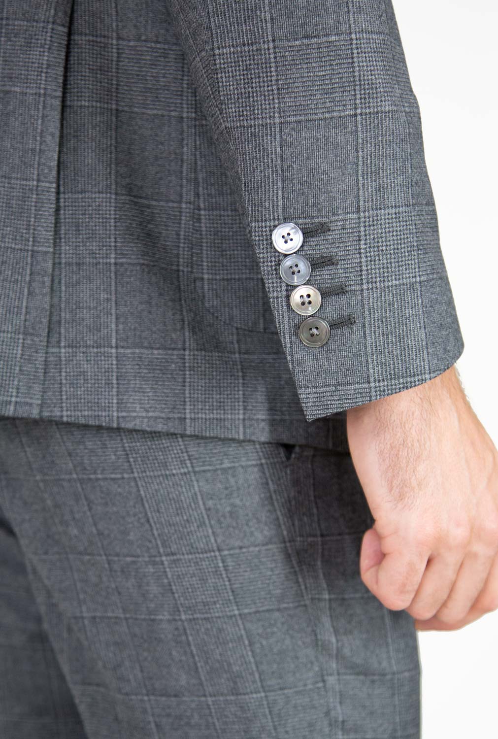 TRAJE GRIS PRÍNCIPE DE GALES - H&F - TRAJE - TRAJE GRIS PRÍNCIPE DE GALES - HFTTAW222146 - 46 - 