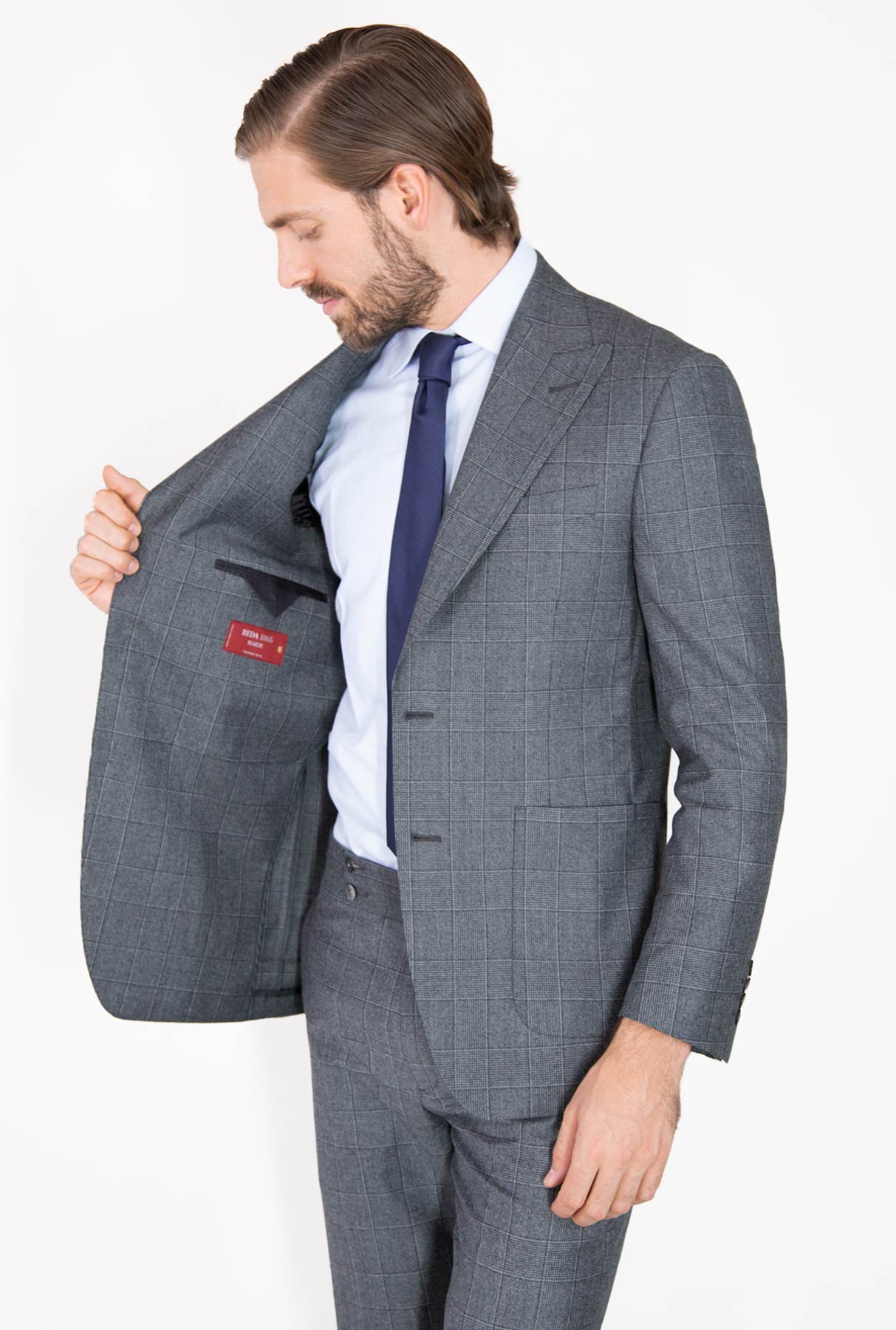 TRAJE GRIS PRÍNCIPE DE GALES - H&F - TRAJE - TRAJE GRIS PRÍNCIPE DE GALES - HFTTAW222146 - 46 - 